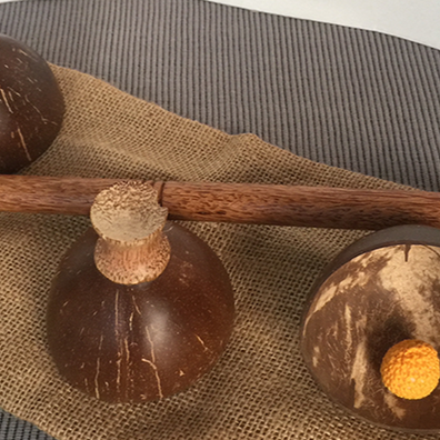 Cheppum Panthum Coconut Shell Cups and Wand set by Gary Kosnitzky - Trick